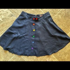 ModCloth Rainbow button skirt